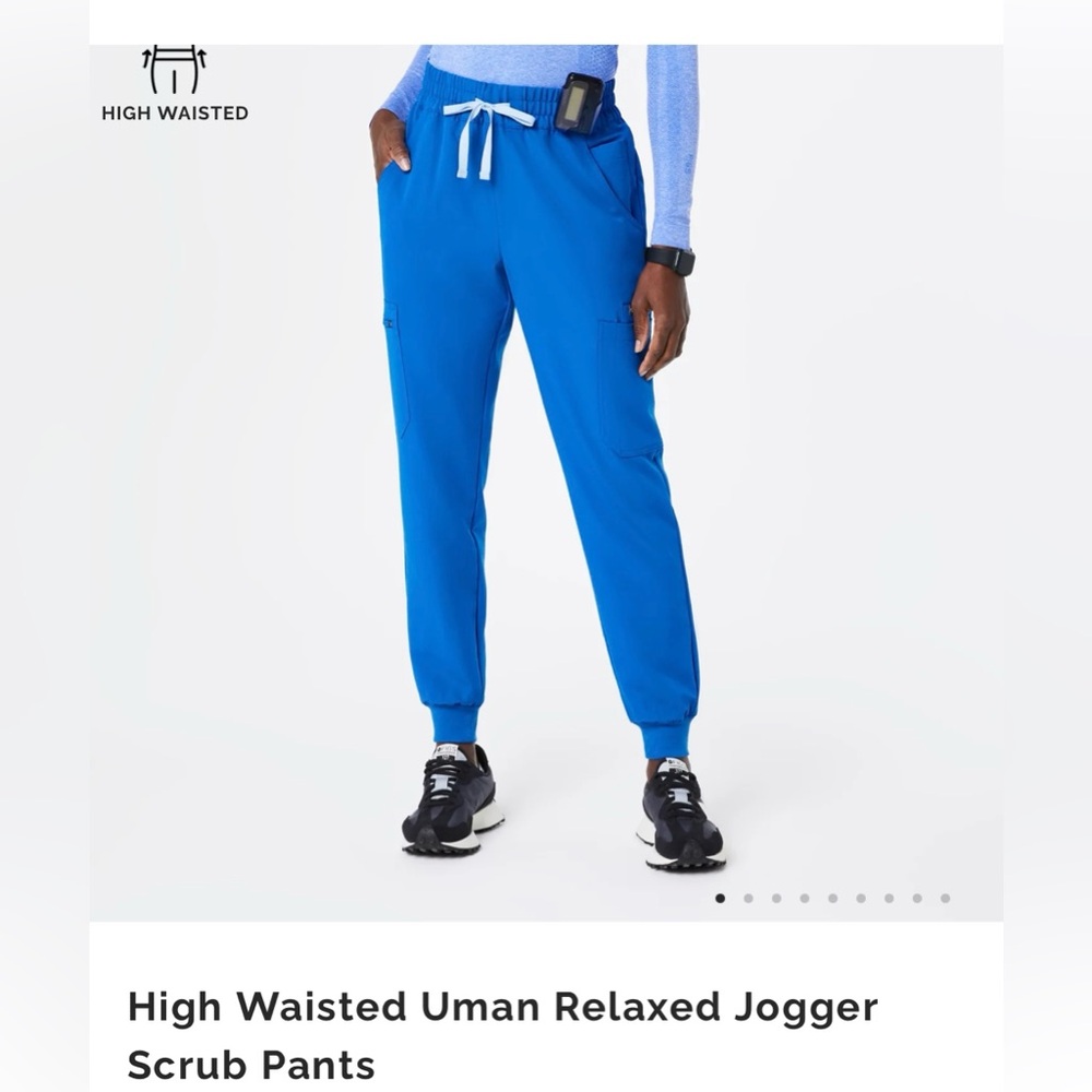 FIGS Royal blue high waisted uman joggers